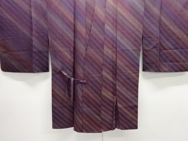 JAPANESE KIMONO / DIAGONAL STRIPE PATTERN DOCHUGI